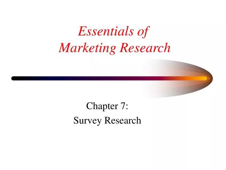 essentials of marketing research