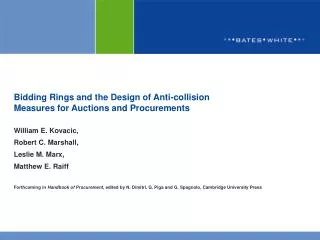 Bidding Rings and the Design of Anti-collision Measures for Auctions and Procurements