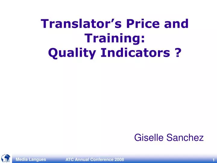 translator s price and training quality indicators