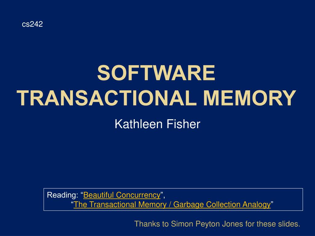 PPT - Software Transactional Memory PowerPoint Presentation, free ...