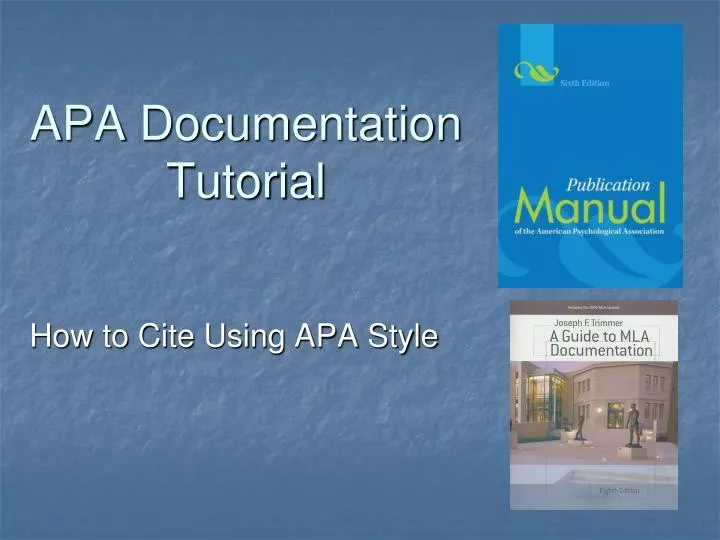 apa documentation tutorial