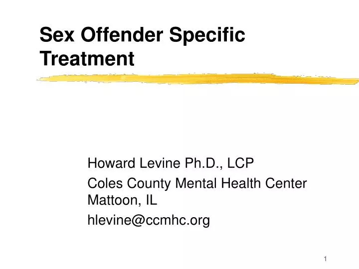 sex offender specific treatment
