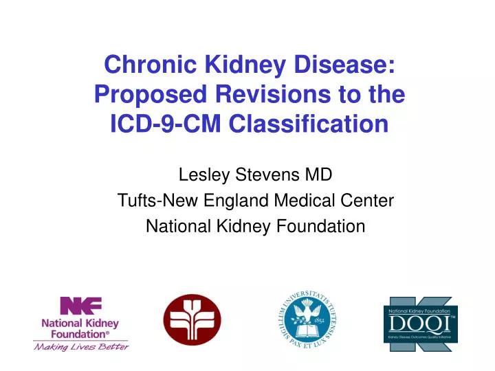 chronic kidney disease proposed revisions to the icd 9 cm classification
