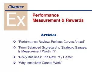 Performance Measurement &amp; Rewards