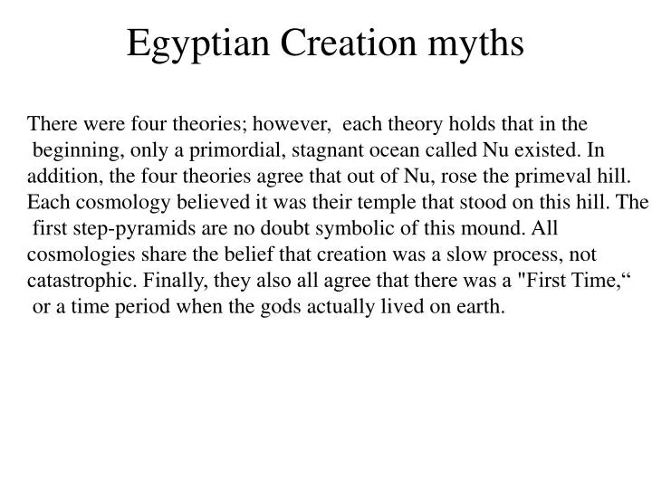 egyptian creation myths