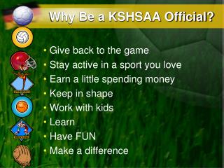 Why Be a KSHSAA Official?