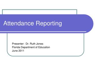 Attendance Reporting