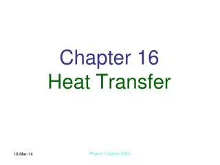 Chapter 16 Heat Transfer