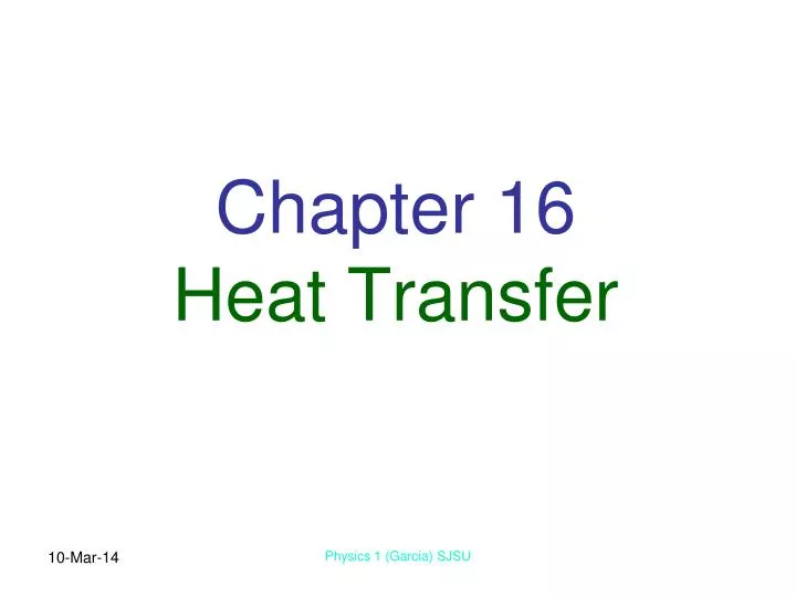 chapter 16 heat transfer