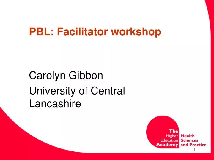 pbl facilitator workshop