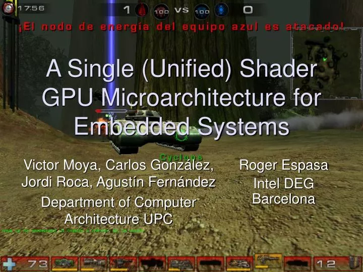 a single unified shader gpu microarchitecture for embedded systems