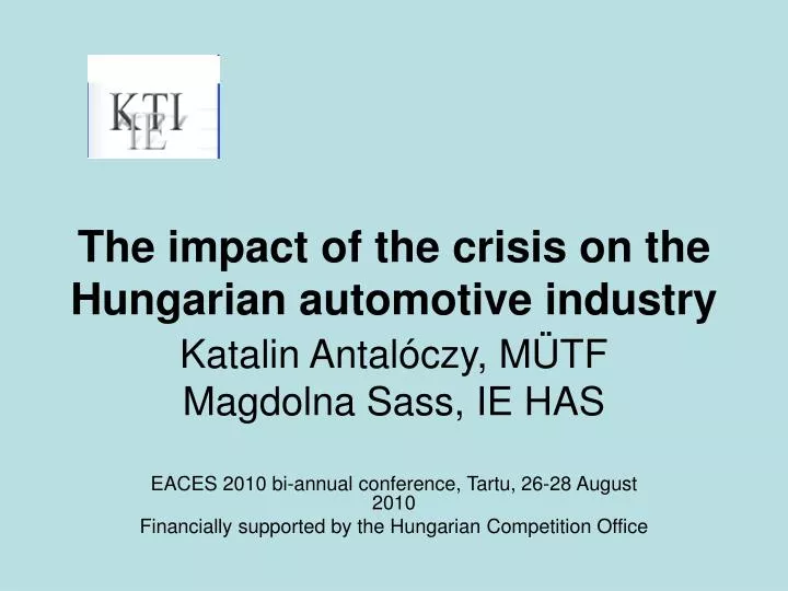 the impact of the crisis on the hungarian automotive industry