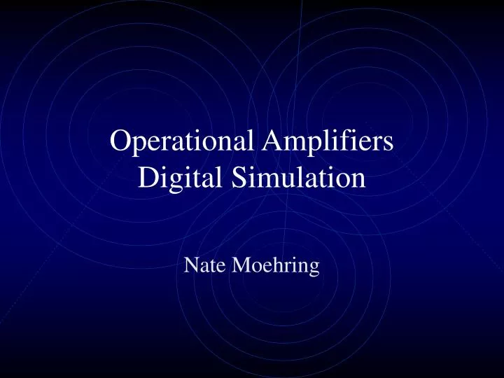 operational amplifiers digital simulation