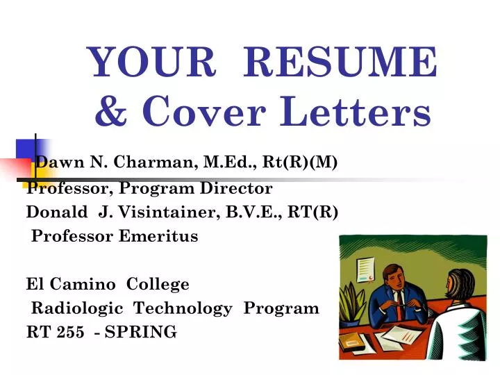 your resume cover letters
