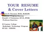 YOUR RESUME &amp; Cover Letters