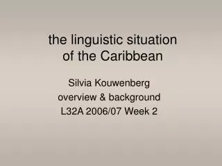 the linguistic situation of the Caribbean