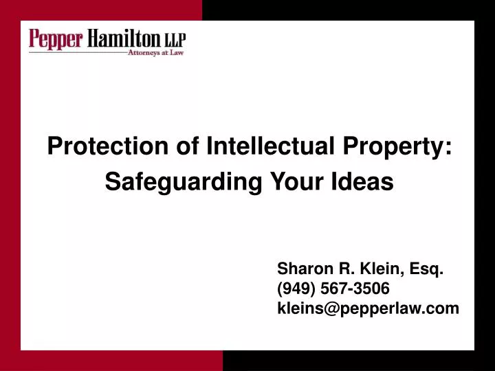 protection of intellectual property safeguarding your ideas
