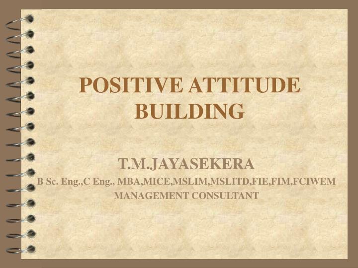 positive attitude building