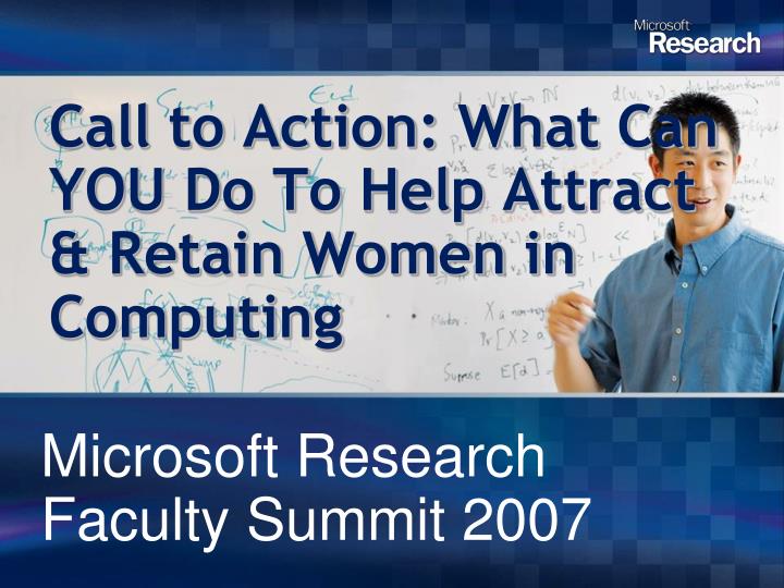 call to action what can you do to help attract retain women in computing