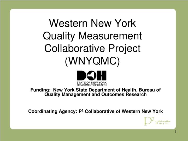western new york quality measurement collaborative project wnyqmc