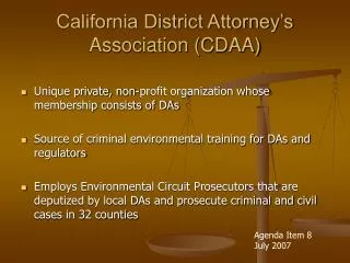 California District Attorney’s Association (CDAA)