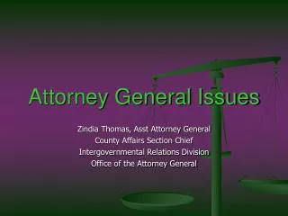 Attorney General Issues