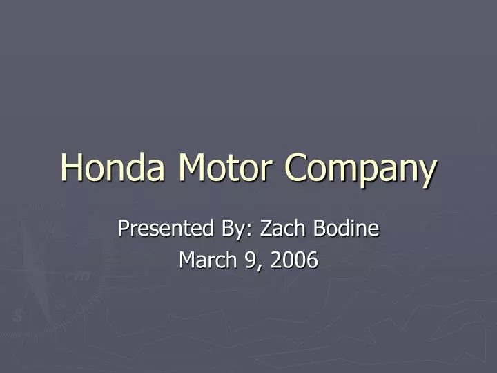 presentation on honda company
