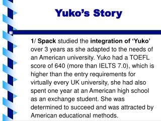 Yuko’s Story