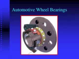 Automotive Wheel Bearings