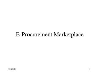 E-Procurement Marketplace