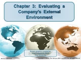 Chapter 3: Evaluating a Company’s External Environment