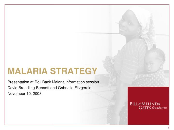 malaria strategy