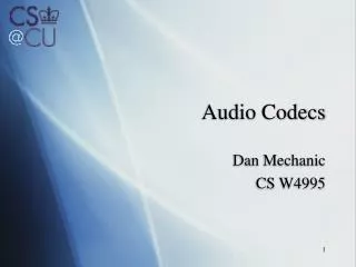 Audio Codecs