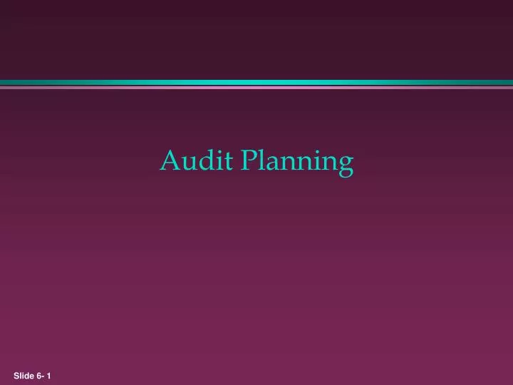 audit planning