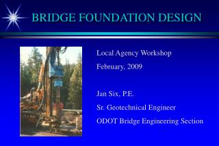 BRIDGE FOUNDATION DESIGN