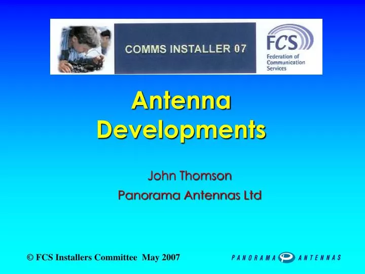 antenna developments