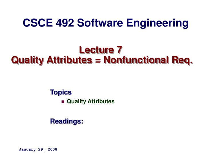 lecture 7 quality attributes nonfunctional req