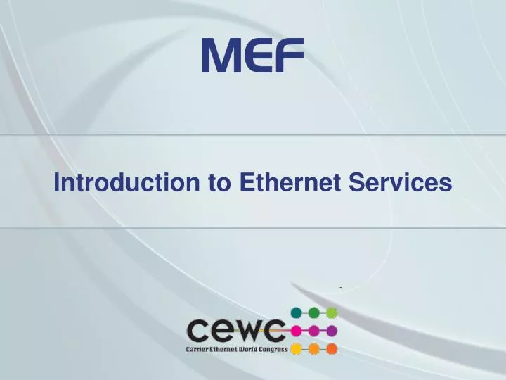 introduction to ethernet services