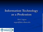 Information Technology as a Profession - slide 1