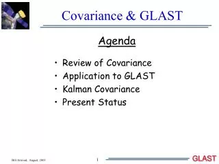 Covariance &amp; GLAST