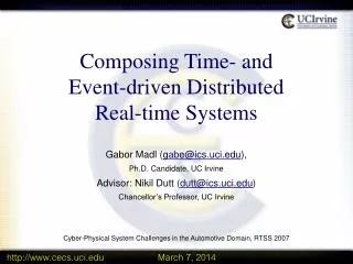 Composing Time- and Event-driven Distributed Real-time Systems