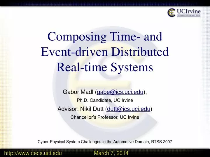 composing time and event driven distributed real time systems