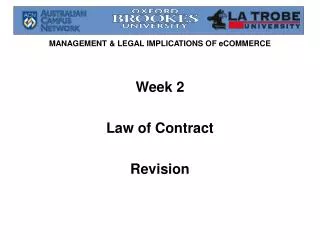 Week 2 Law of Contract Revision