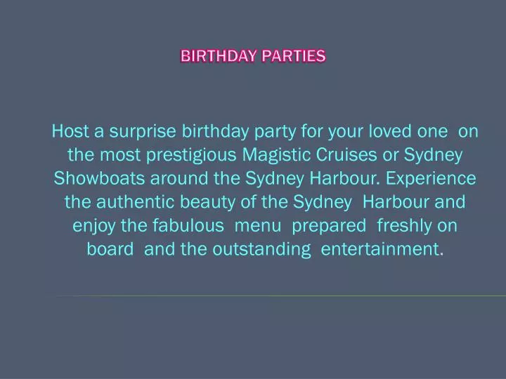 birthday parties