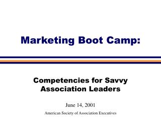 Marketing Boot Camp: