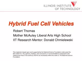 Hybrid Fuel Cell Vehicles