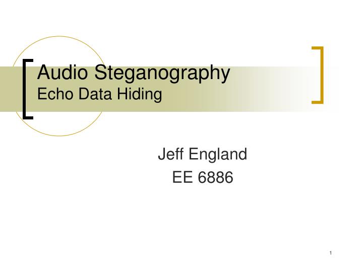 audio steganography echo data hiding