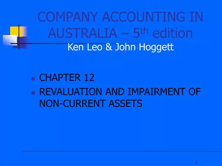 company accounting in australia 5 th edition ken leo john hoggett