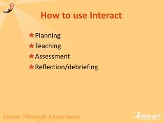 How to use Interact