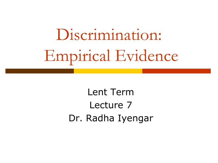 discrimination empirical evidence